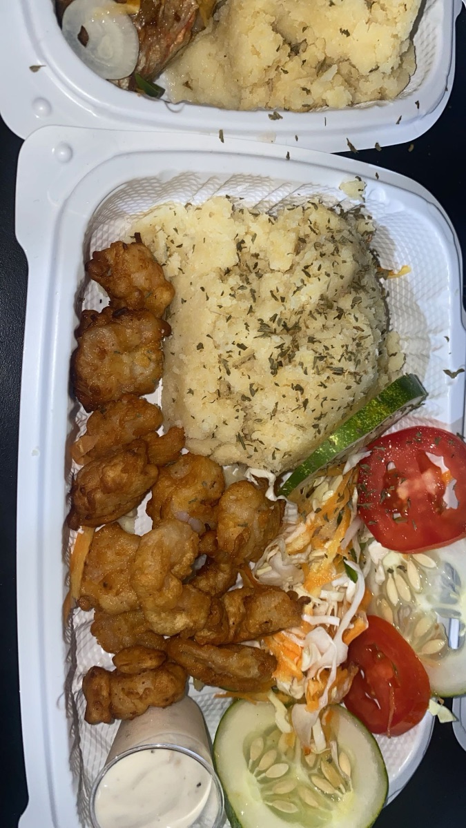 Shrimp served with side of ur choice (Done to Order)