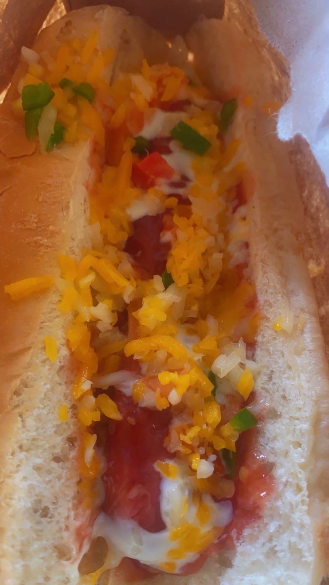 Cheesy veg dog 