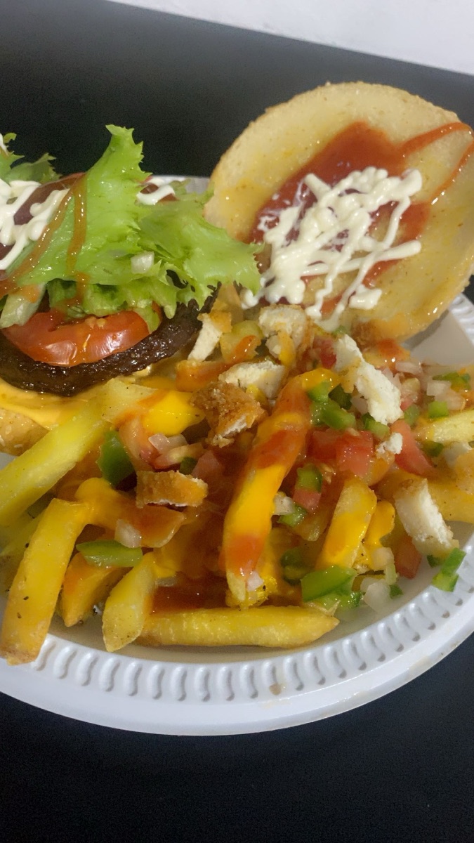 Burger & loaded fries 