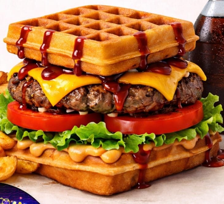 Waffle Stack burger