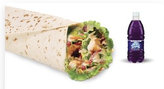 Salad Wrap w/ Chicken Combo